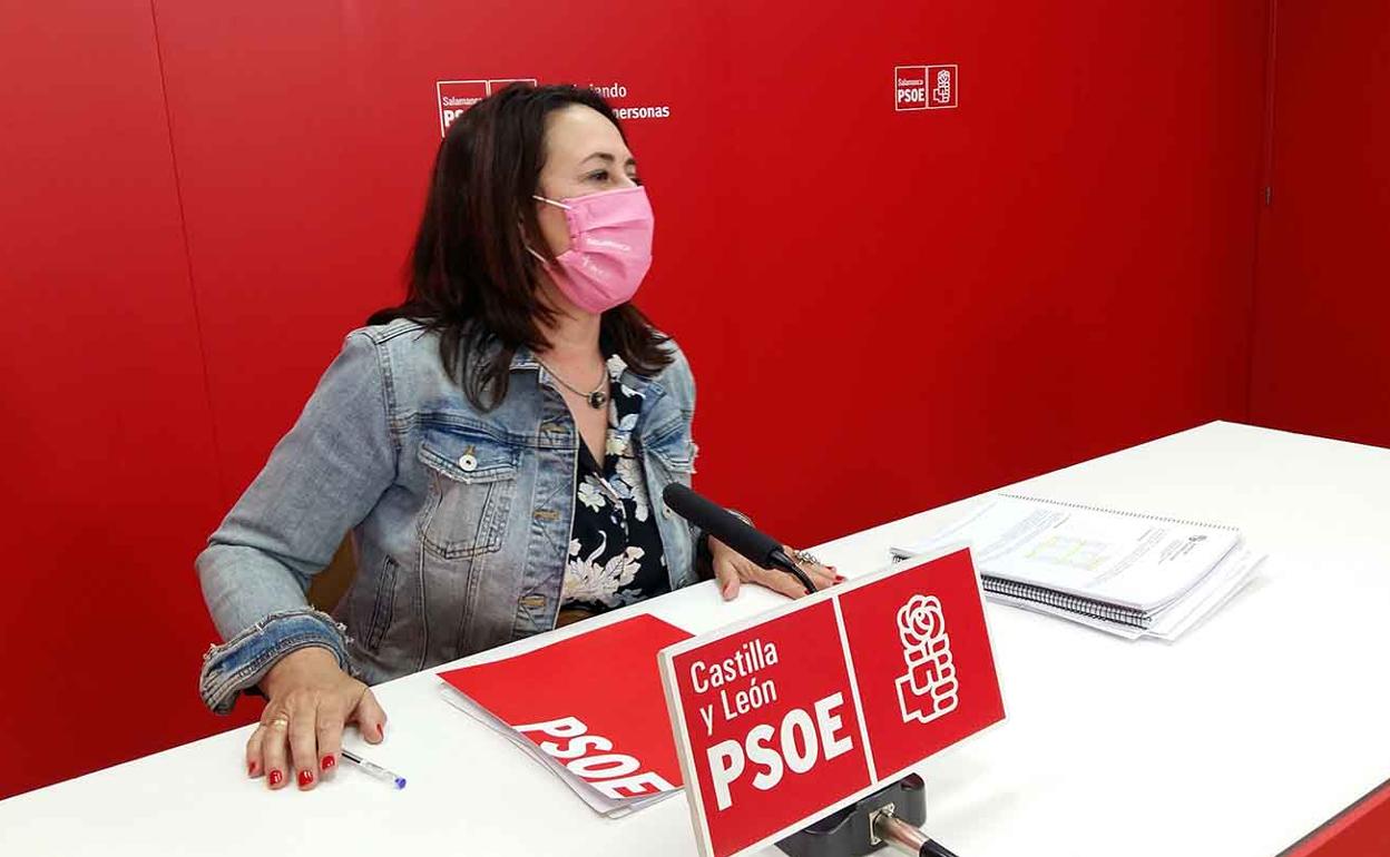 Rosa Rubio en la comparecencia de hoy 