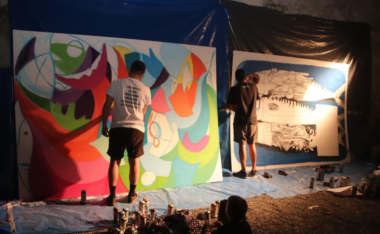 Arte urbano durante la celebración de un festival Cegafest anterior.