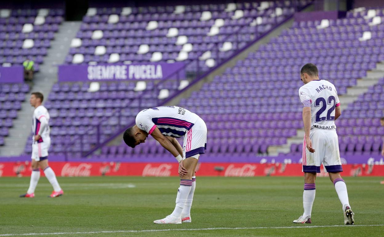 El Yamiq y Nacho, trras un partido en Zorrilla.