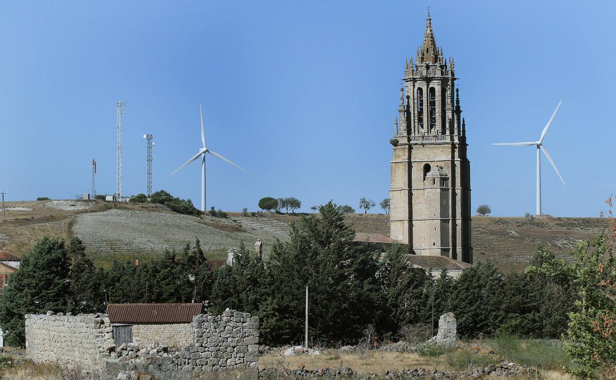 Aerogeneradores en Ampudia.