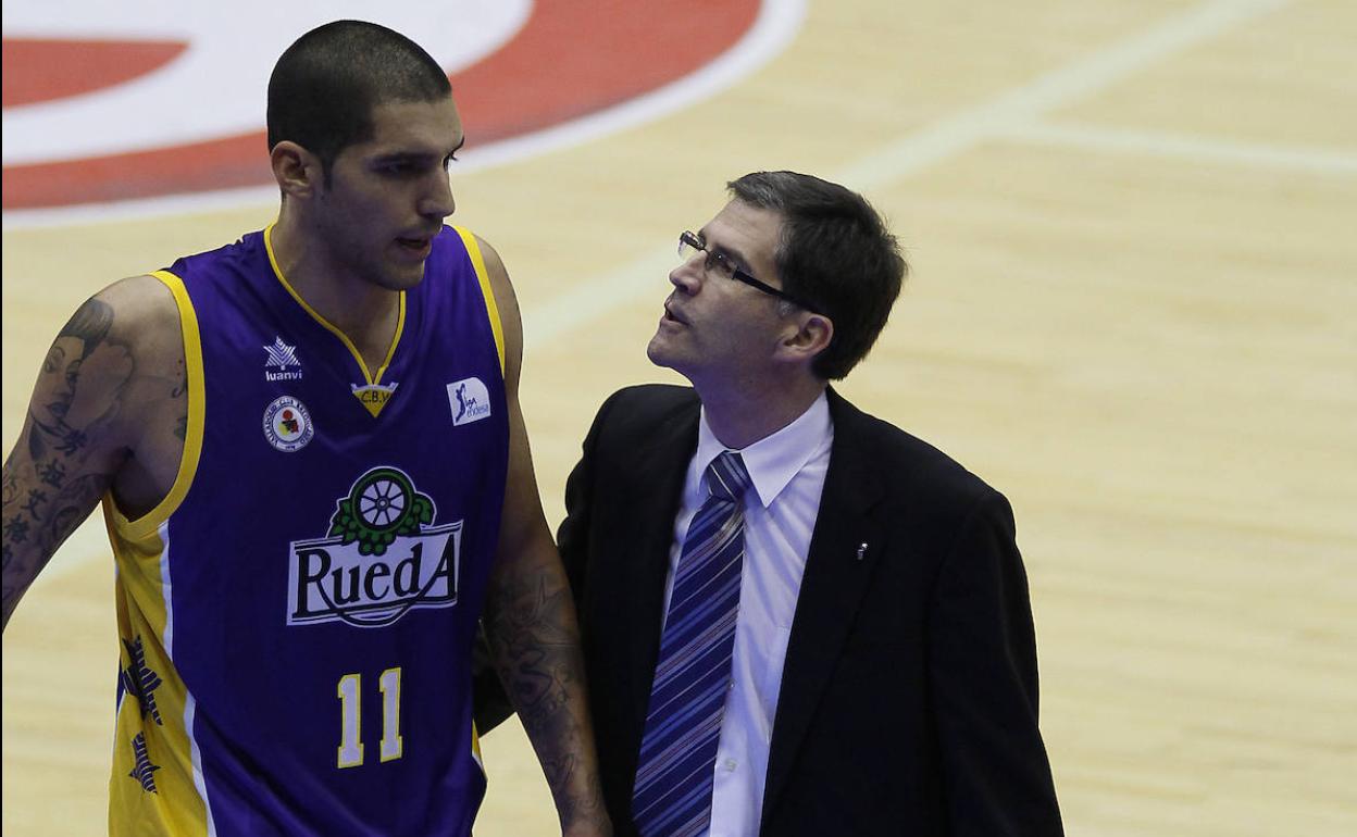 Nacho Martín junto a Roberto González en su anterior etapa al frente del extinto CB Valladolid 