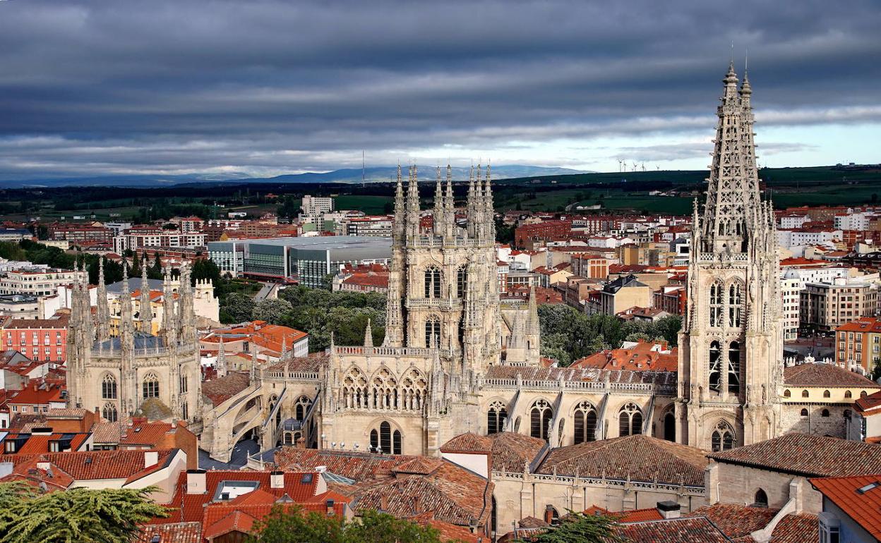 Vista de la catedral de Burgos.