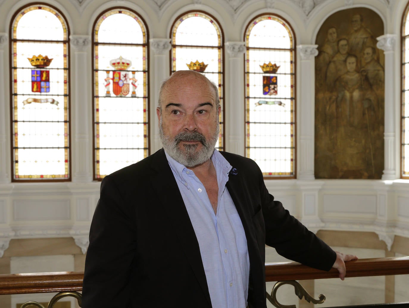 Antonio Resines, en la Diputación de Palencia. 