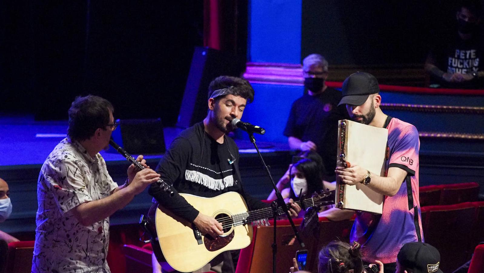 Siloé durante su concierto en el Teatro Zorrilla.