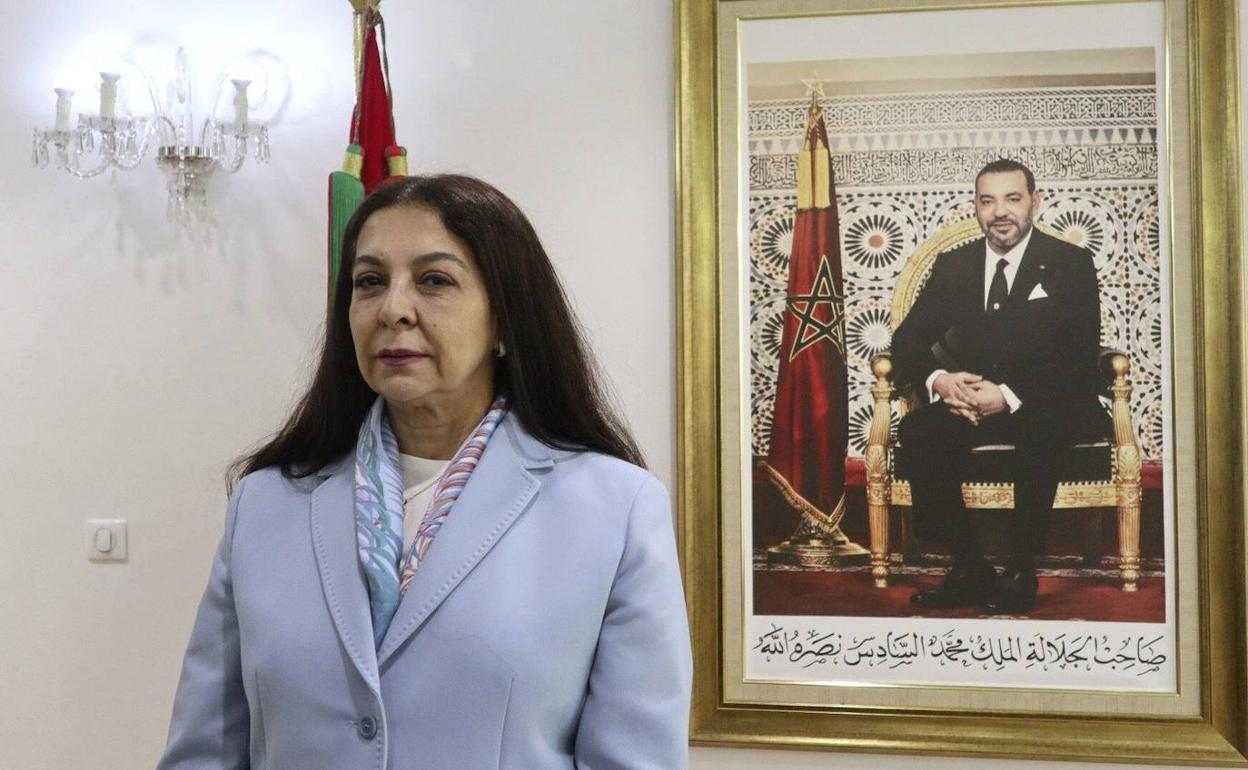 La embajadora de Marruecos en España, Karima Benyaich, el pasado jueves. 