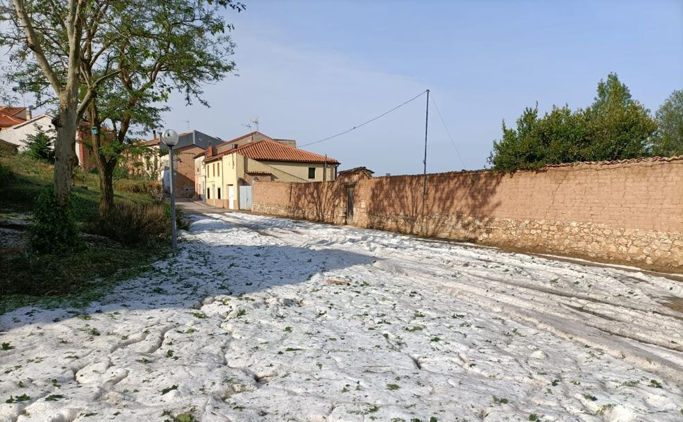 Una tromba de granizo causa graves daños en casas y viñedos en el entorno de Piñel de Abajo y Pesquera de Duero