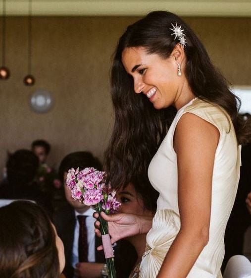 Elisa Labernia, el día de su boda en Valladolid.