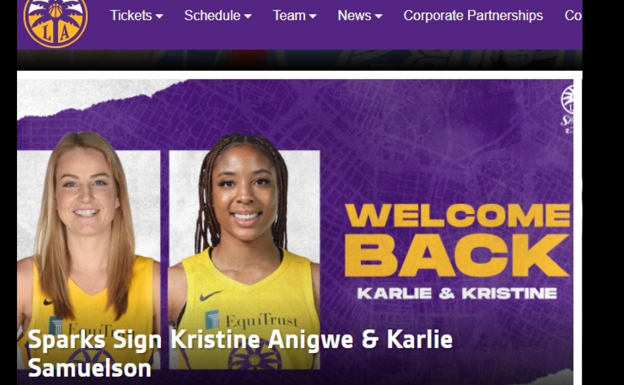 Karlie Samuelson, del CB Avenida, regresa a la WNBA de la mano de Los Angeles Sparks