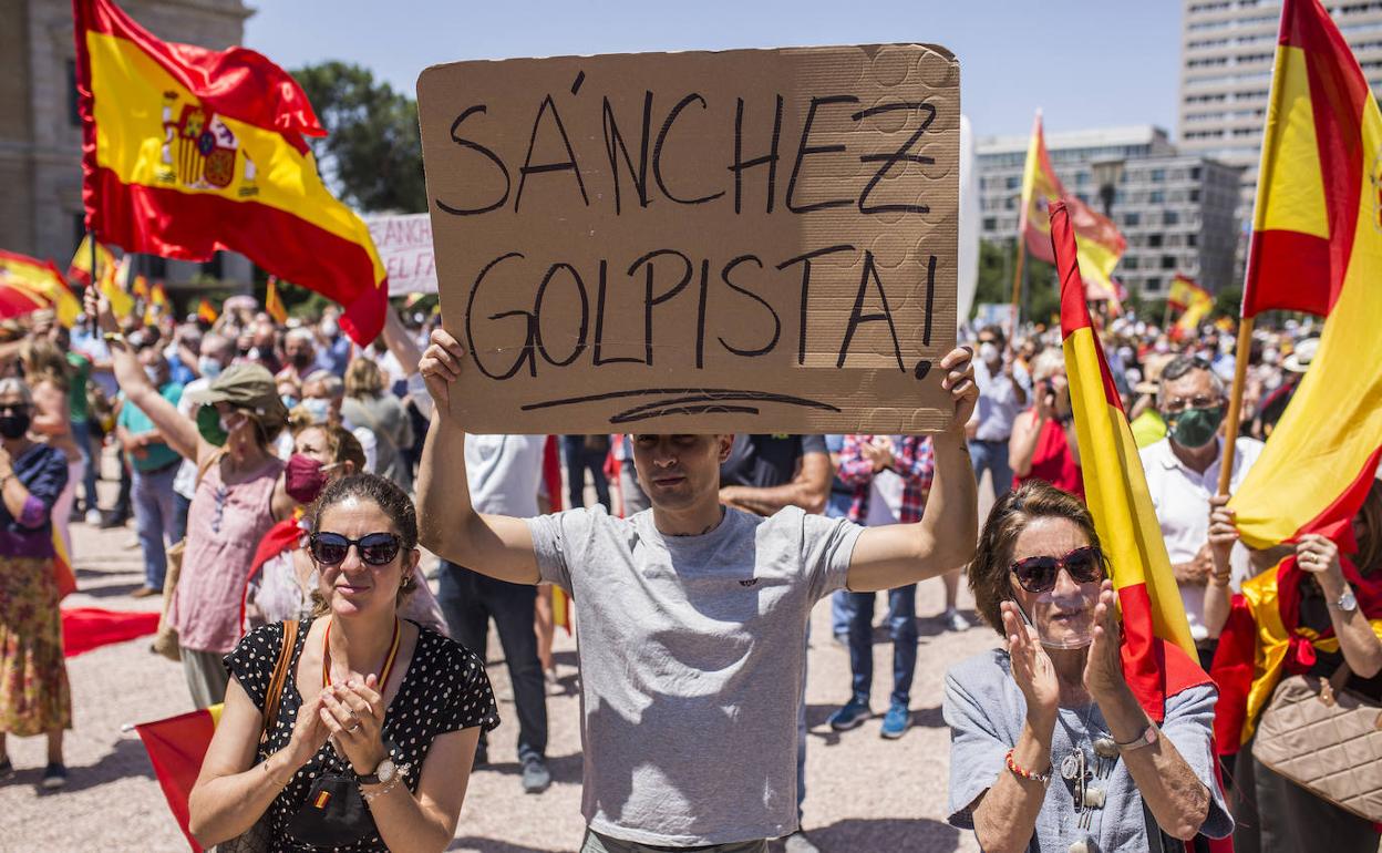 Participantes en la manifestación celebrada este domingo en Madrid.