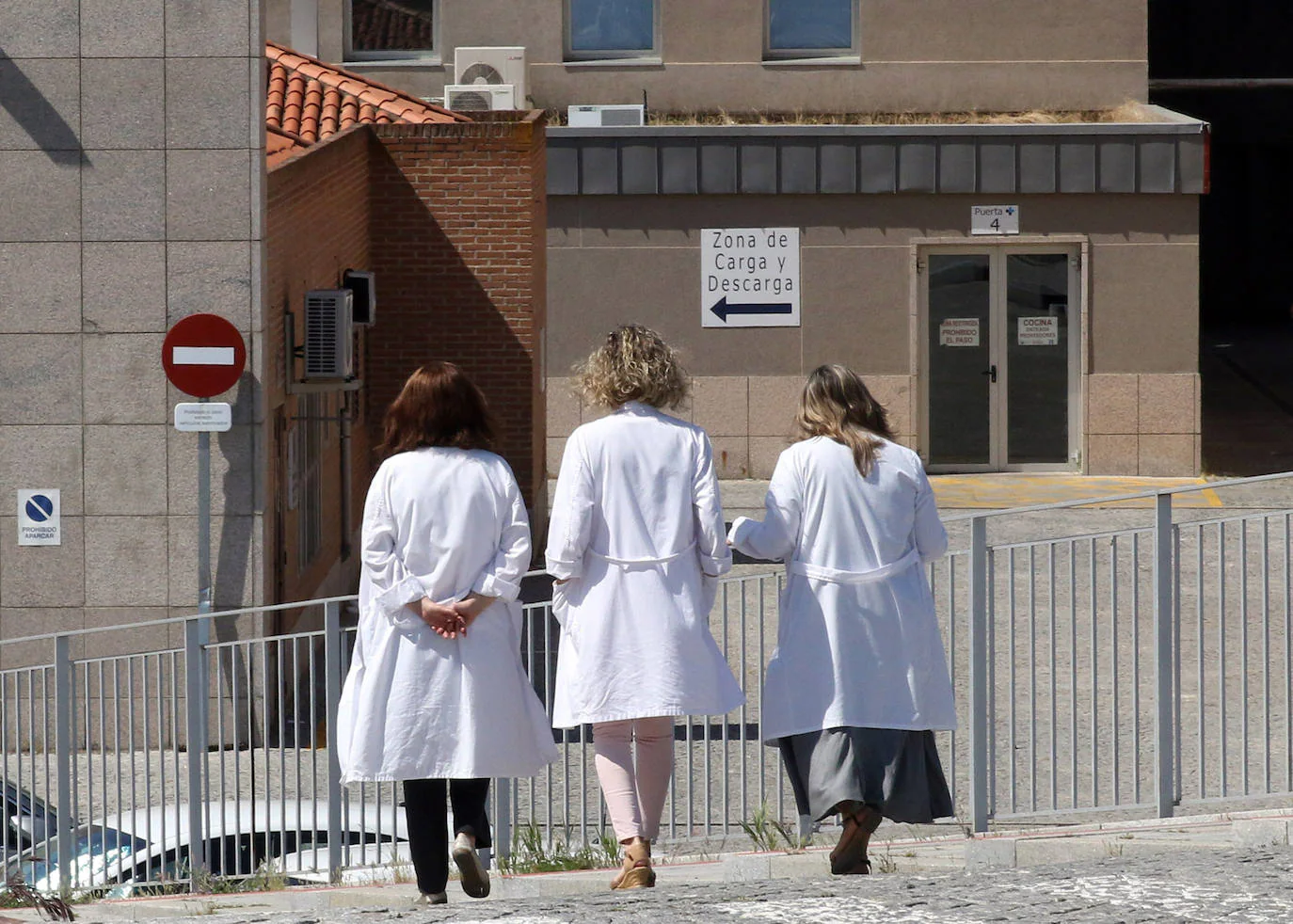 Trabajadoras del Hospital General de Segovia. 