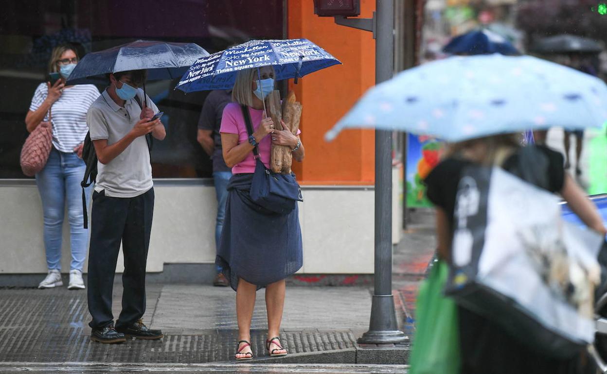 Lluvia en Valladolid. 