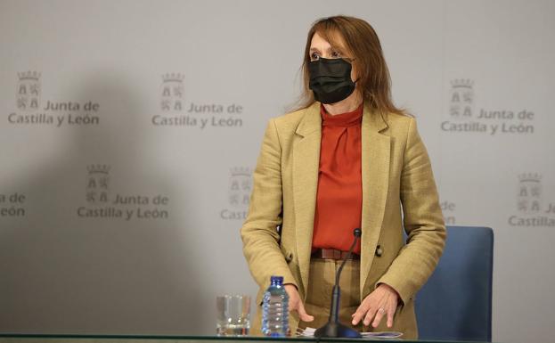 Rocío Lucas, en la rueda de prensa tras el Consejo de Gobierno. 