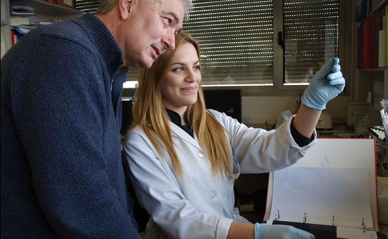 Atanasio Pandiella observa unos resultados en el laboratorio del Centro de Investigación del Cáncer. 