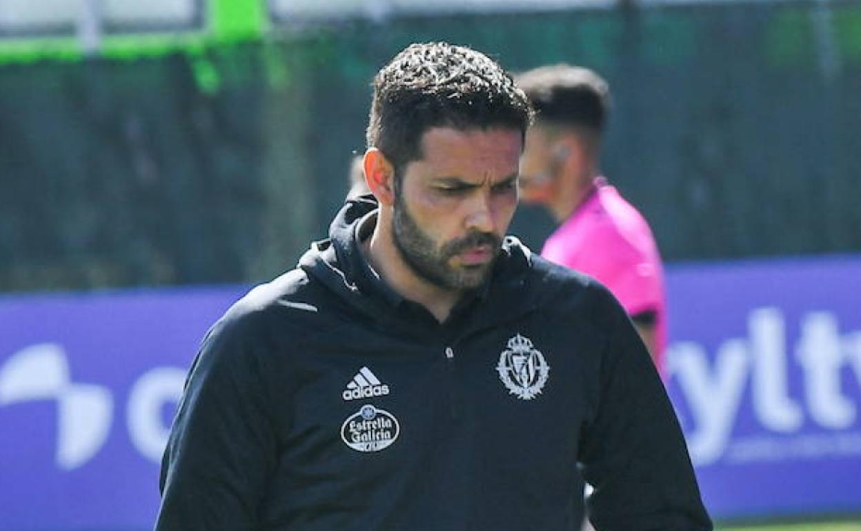 Javier Baraja, durante un partido con el Real Valladolid Promesas de la última campaña.