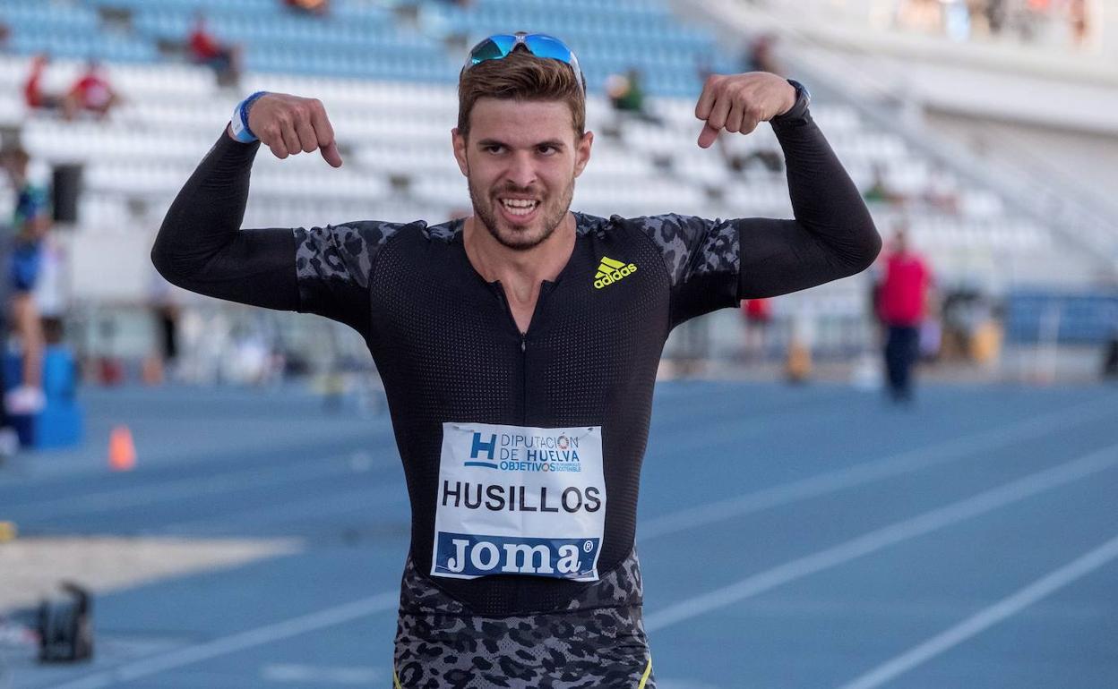 El atleta palentino Óscar Husillos.