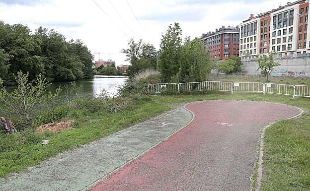 Zona donde se corta el carril bici.