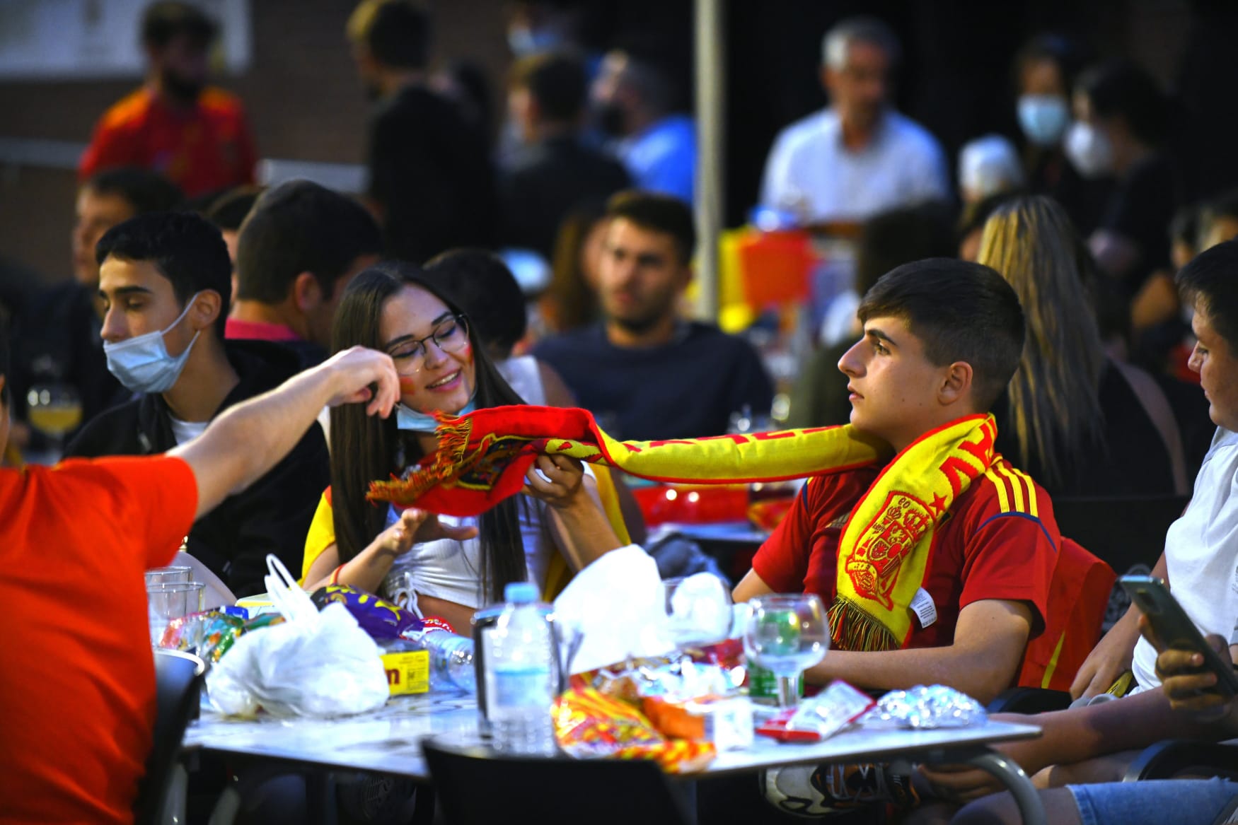 Fotos: Ambiente en Valladolid durante el Italia - España