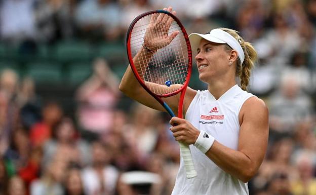 Angelique Kerber celebra su victoria ante Karolina Muchova. 