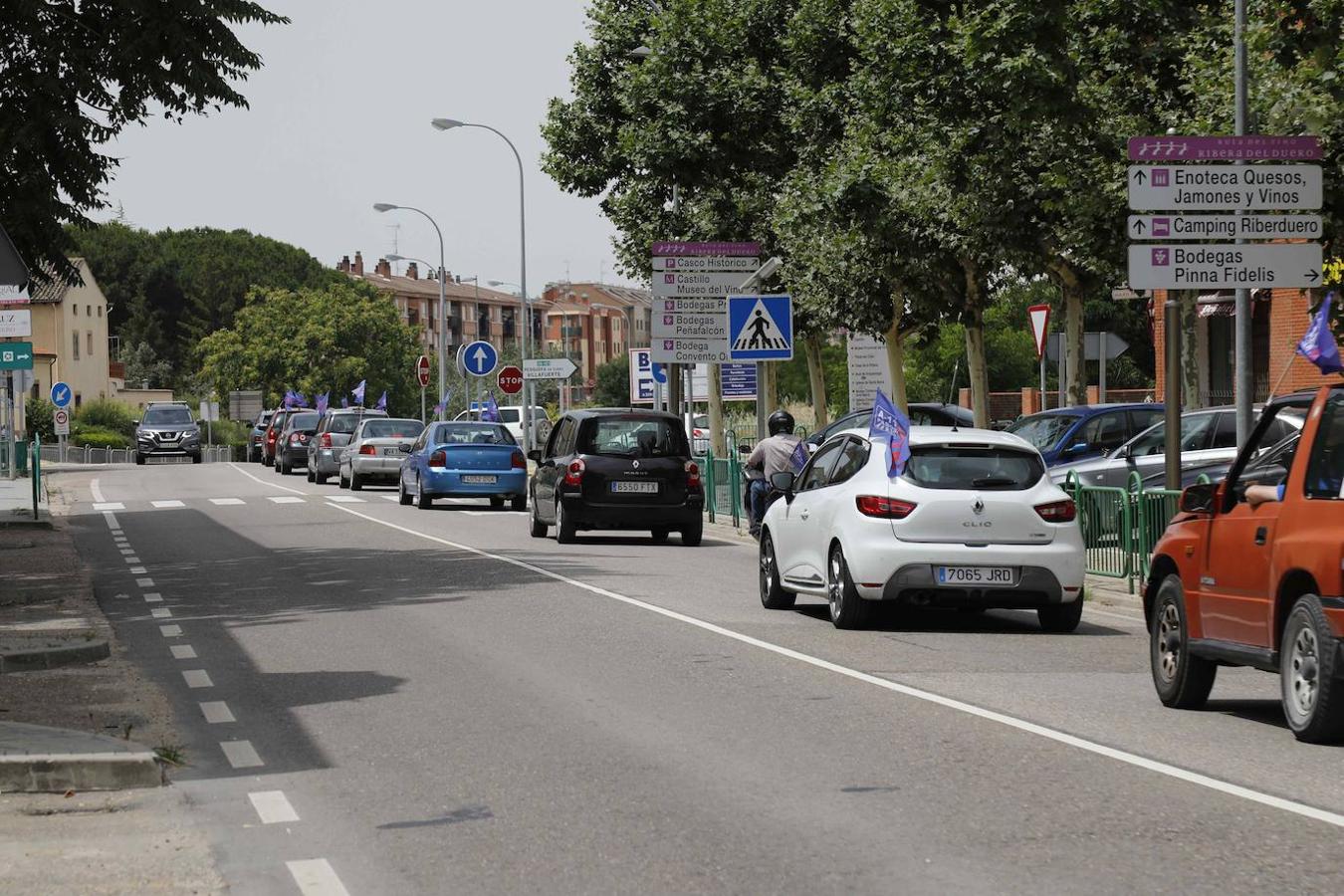 Concentración en Peñafiel reivindicando la Autovía del Duero