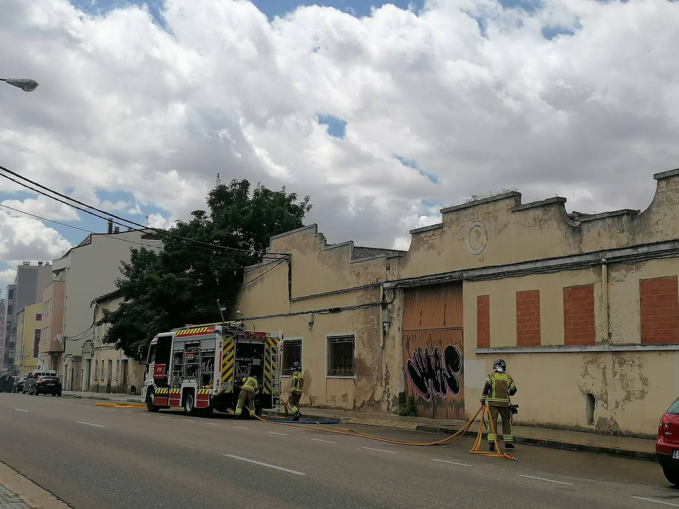 Fotos: El incendio en un solar permite descubrir droga y salvar a varios galgos enjaulados