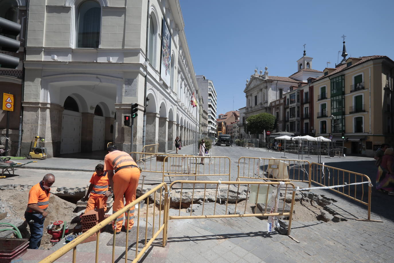 Obras en Angustias, en Valladolid. 