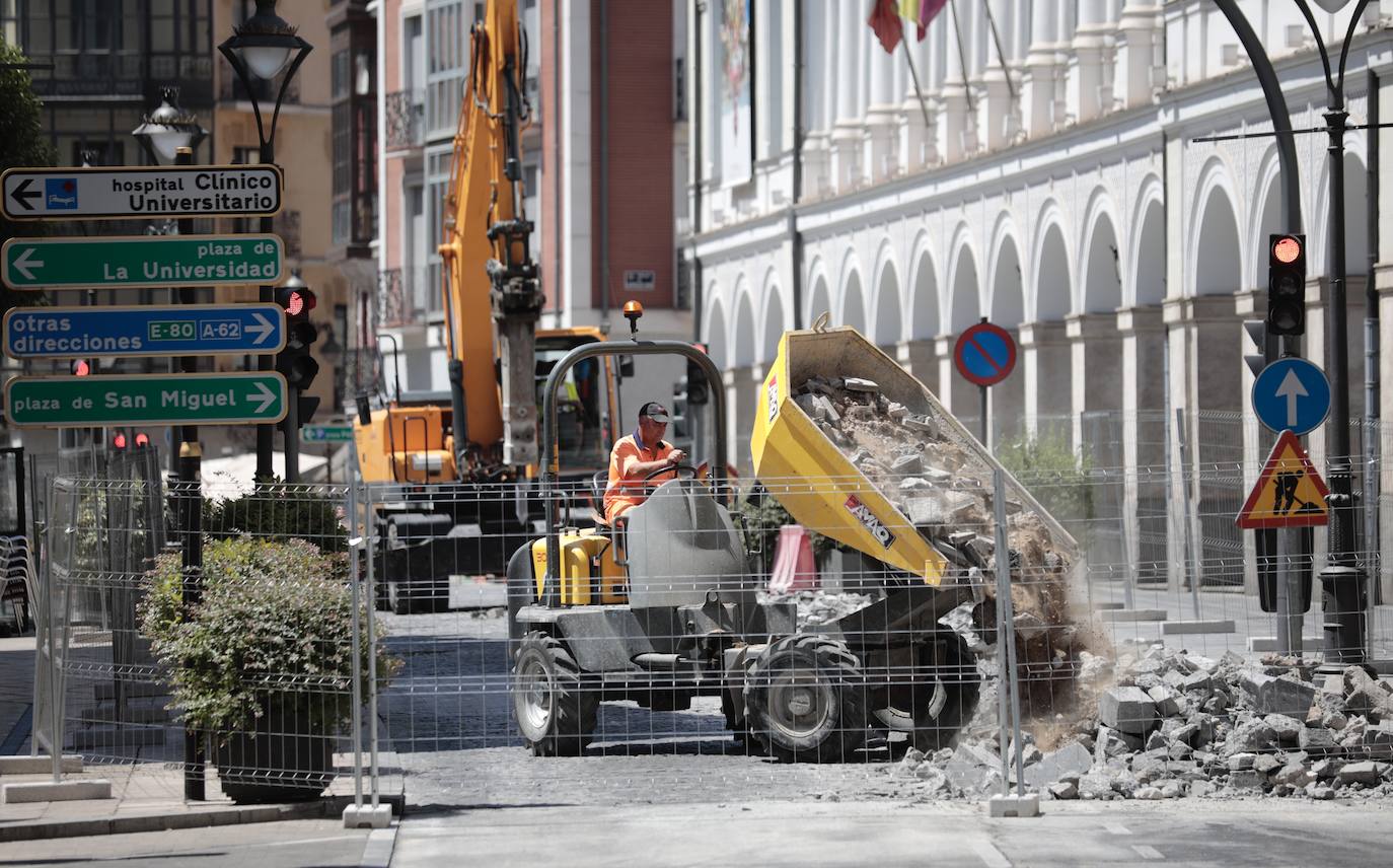 Obras en Angustias, en Valladolid. 