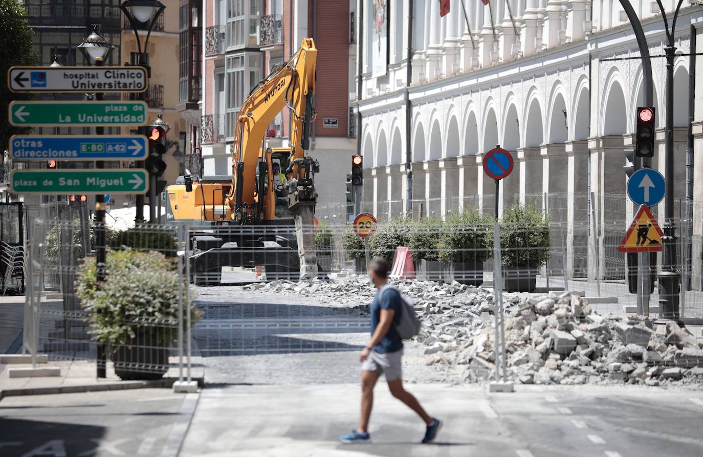 Obras en Angustias, en Valladolid. 