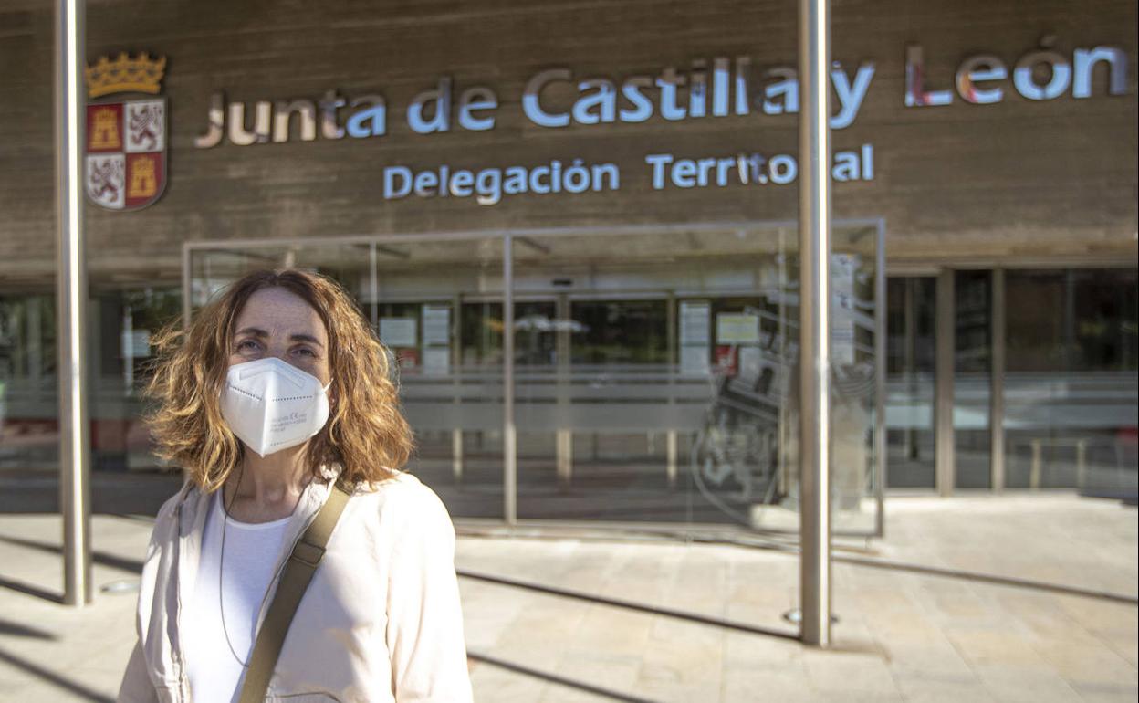 Ana Dueñas, portavoz de la Plataforma de Trabajadores Temporales Públicos de Castilla y León 