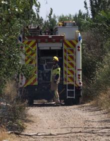 Imagen secundaria 2 - Arde un vertedero en la zona trasera del Benito Menni