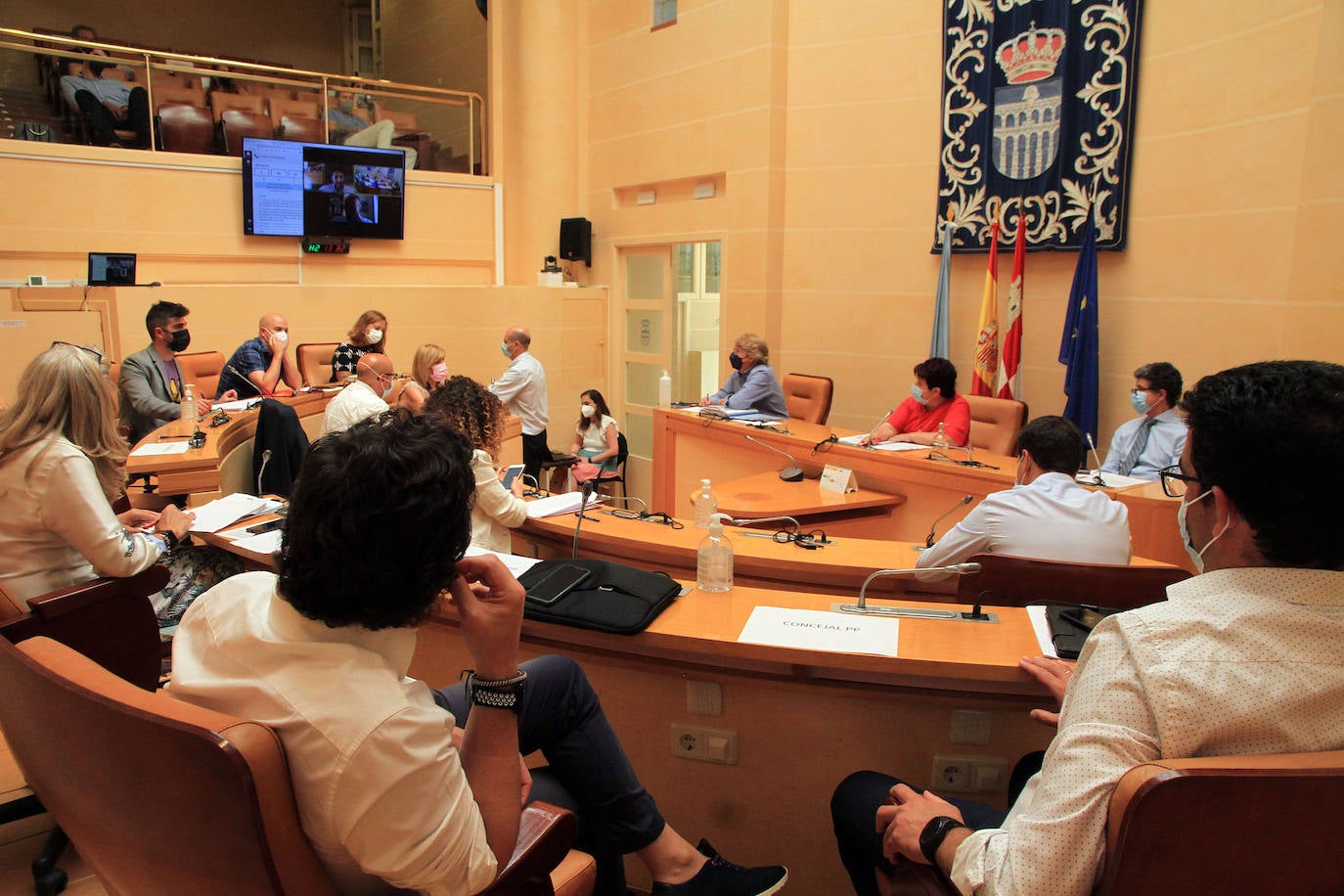 Pleno del Ayuntamiento de Segovia celebrado ayer. 