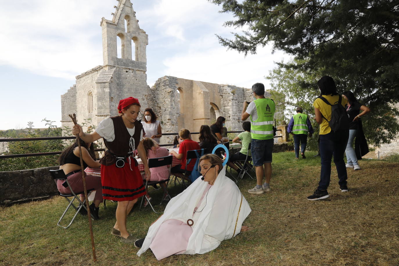 Momento de la representación en Cogeces del Monte.