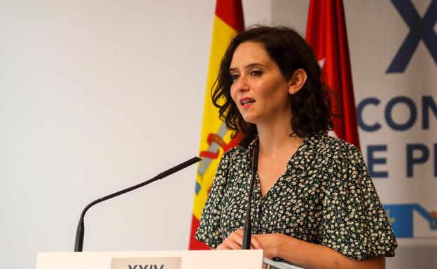 La presidenta de la Comunidad de Madrid, Isabel Díaz Ayuso.