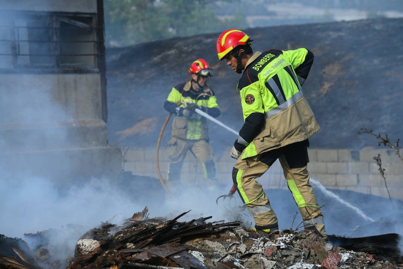 Fotos: Incendio en la carretera de Renedo