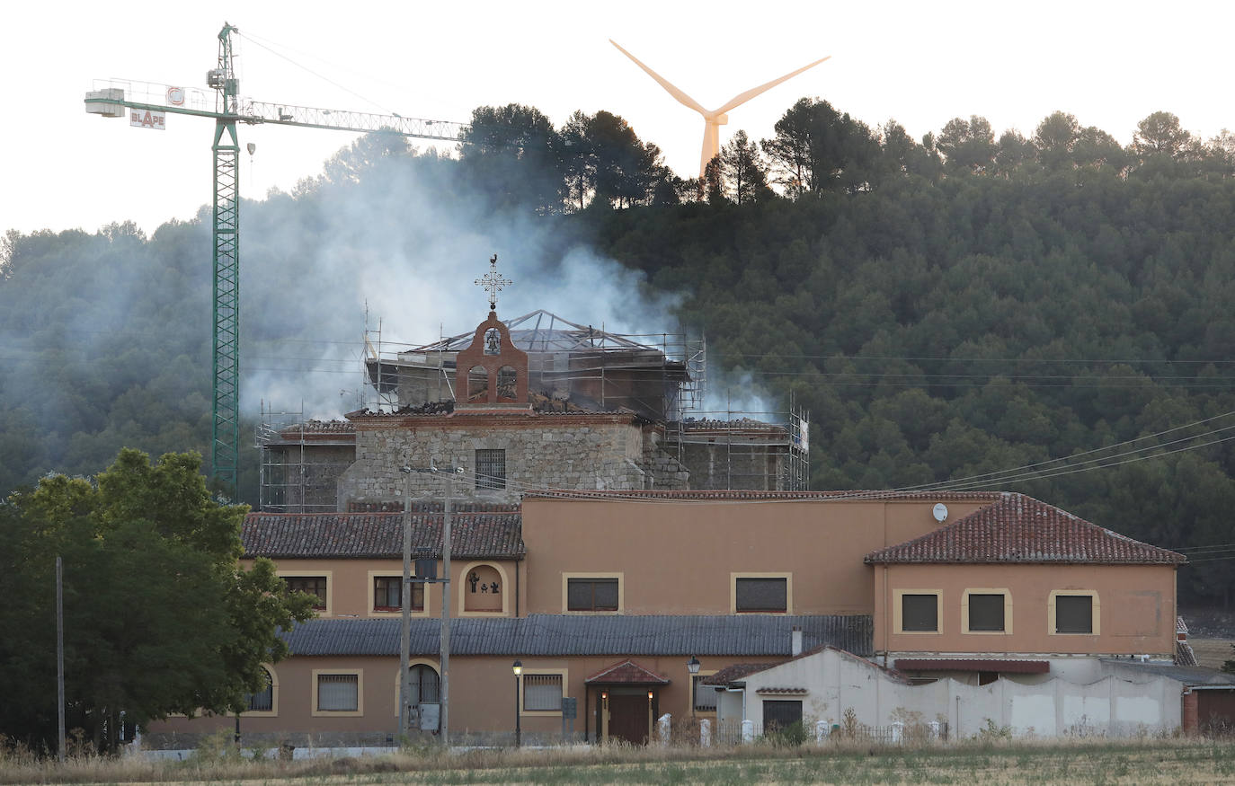 Fotos: Así ha quedado el monasterio de Alconada de Ampudia tras el incendio