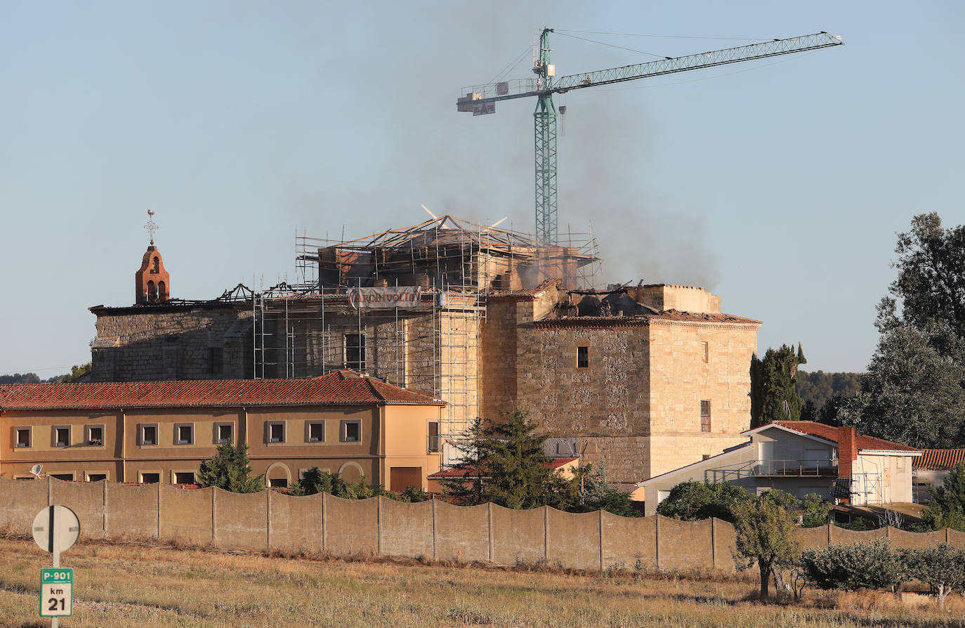 Fotos: Así ha quedado el monasterio de Alconada de Ampudia tras el incendio