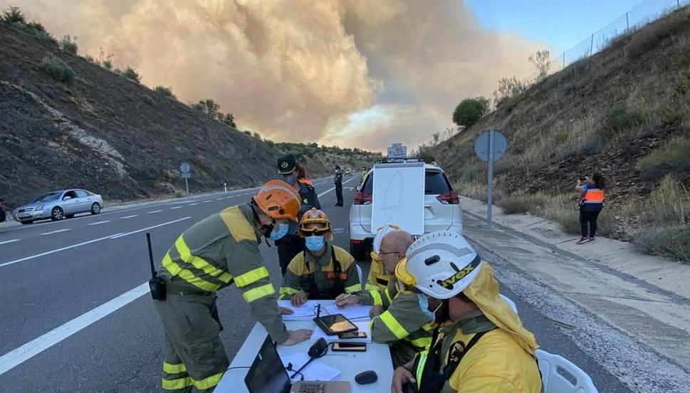 Incendio en la localidad abulense de El Tiemblo