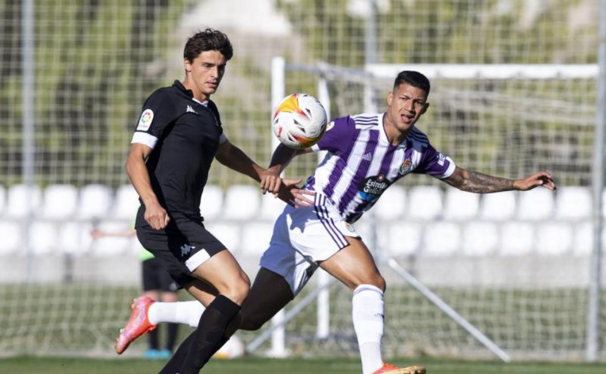 André en el partido del viernes en Zaratán ante el Amorebieta 