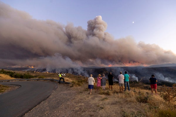 El fuego en Cabañas de Riofrío. 