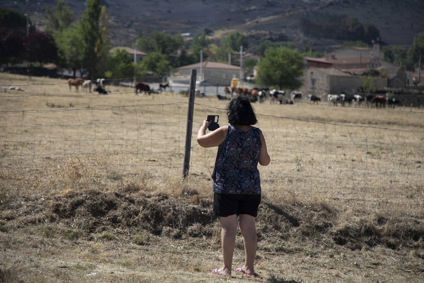 Fotos: Los vecinos desalojados por el incendio de Navalacruz regresan a sus casas