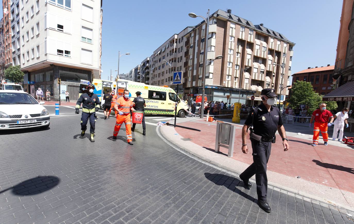 Fotos: Un atropello múltiple en Ponferrada deja una mujer fallecida y cinco heridos