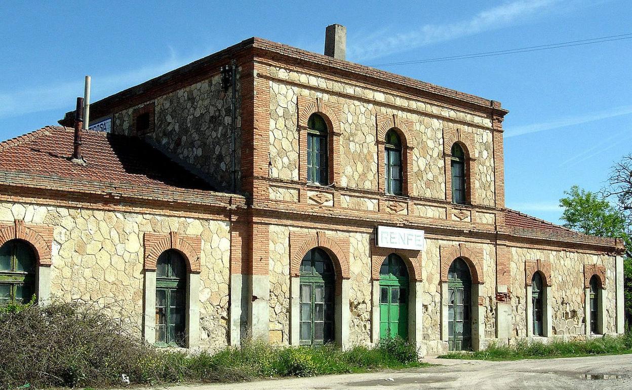 Estación vieja de Ortigosa de Pestaño, zona en la que intentaron asentarse los 'okupas'. 