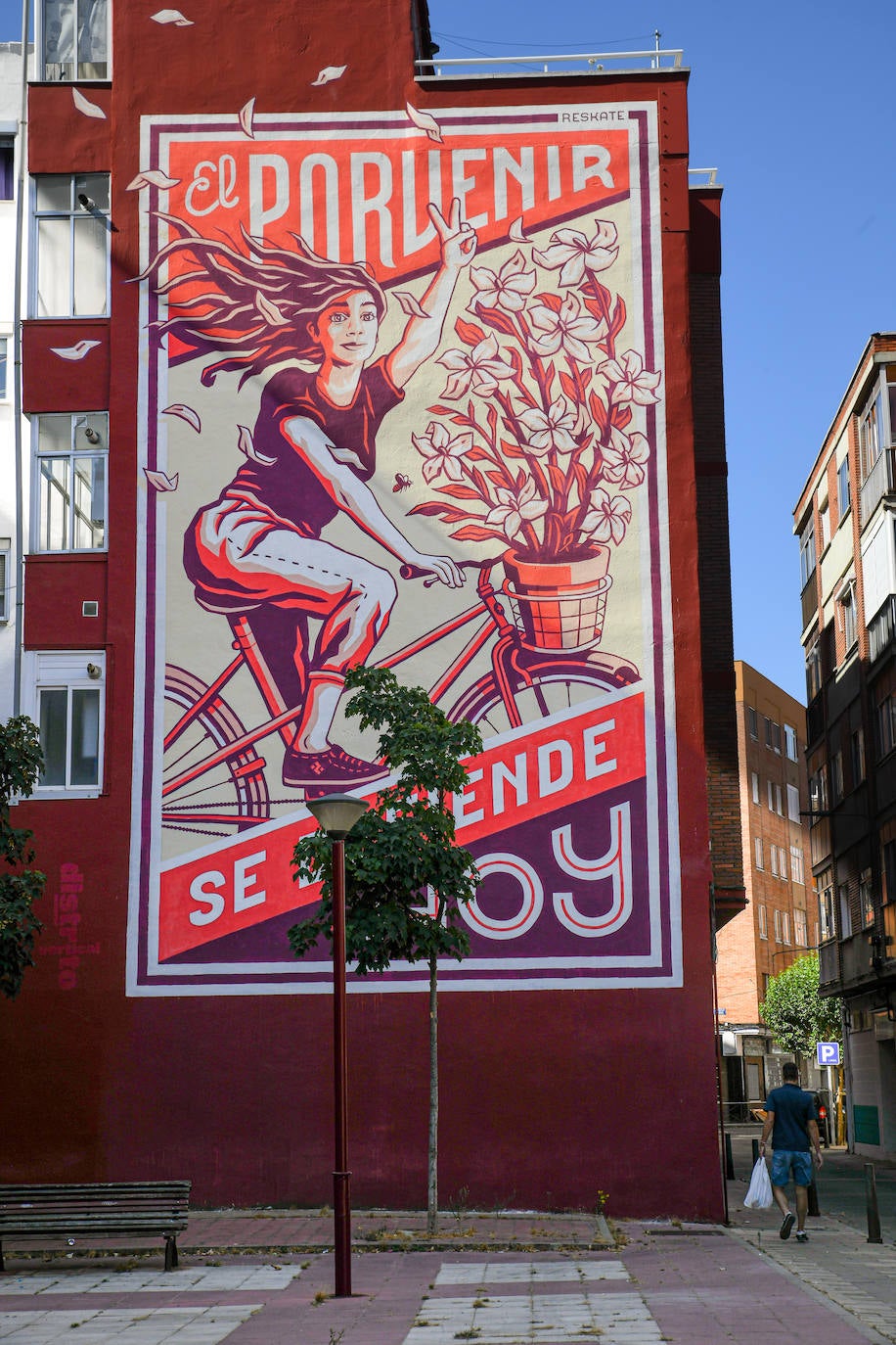 Los murales que lucen en algunas fachadas de Valladolid.