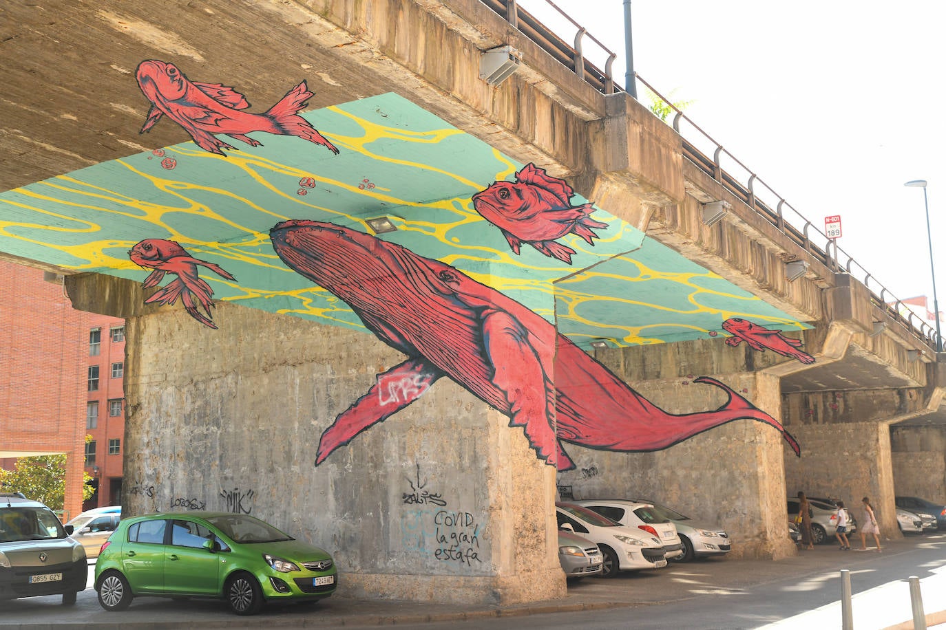 Los murales que lucen en algunas fachadas de Valladolid.