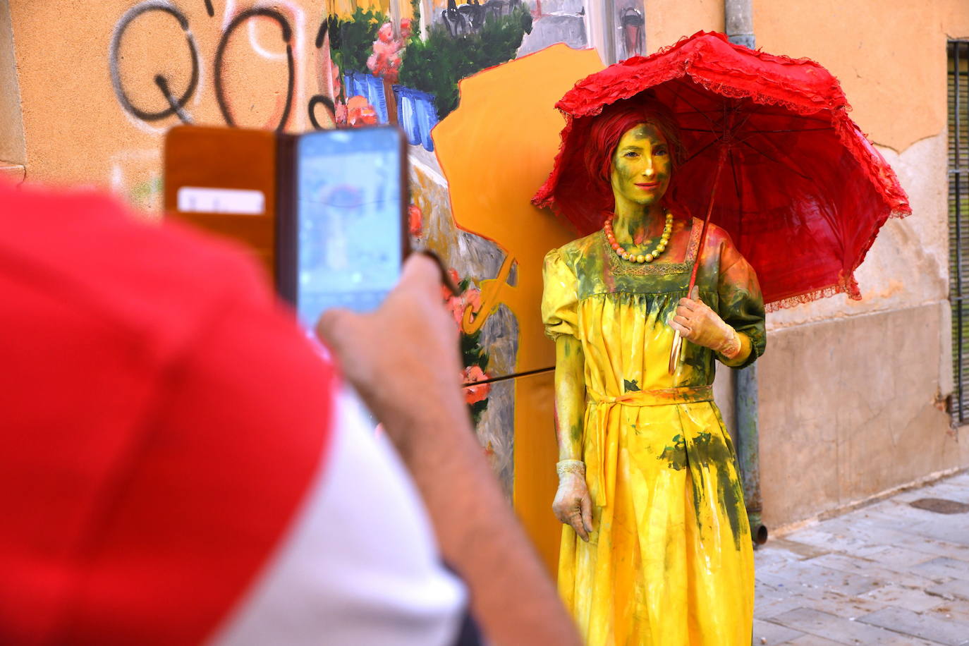 Estatuas humanas en Alaejos.