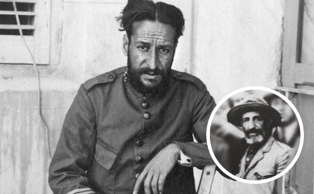 El sargento Francisco Basallo, en una foto del álbum familiar. y el militar burgalés Eduardo Pérez Ortiz. 