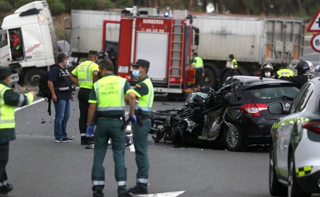 Accidente mortal courrido este miércoles en la CL-605, en la provincia de Segovia. 