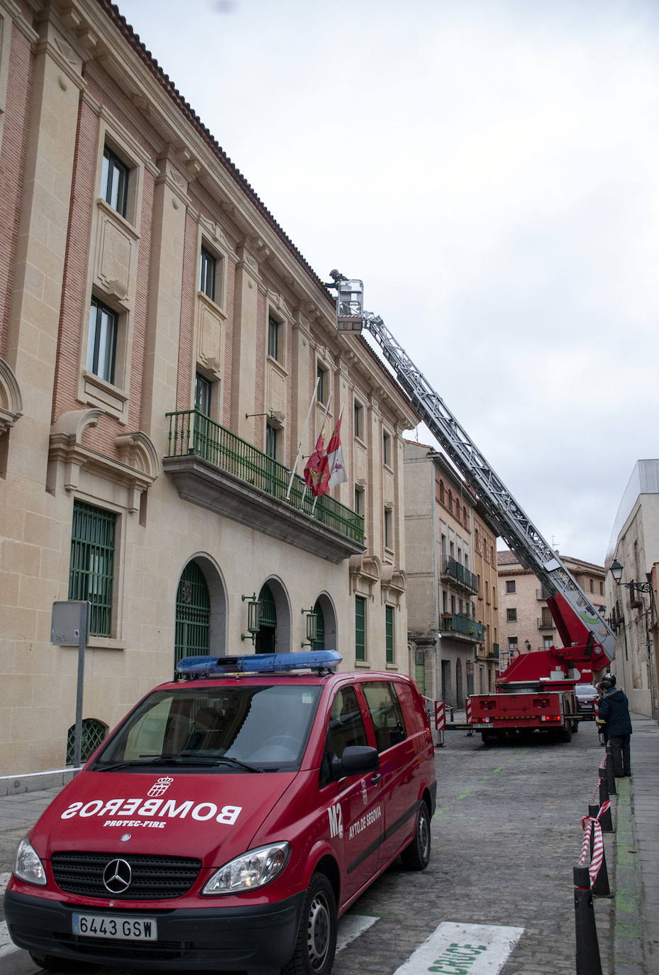 Bomberos de Segovia, en una intervención.