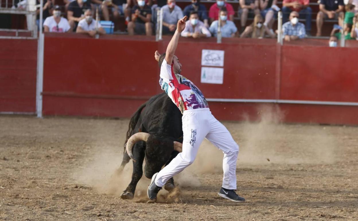 Jorge Salán en uno de sus cortes.