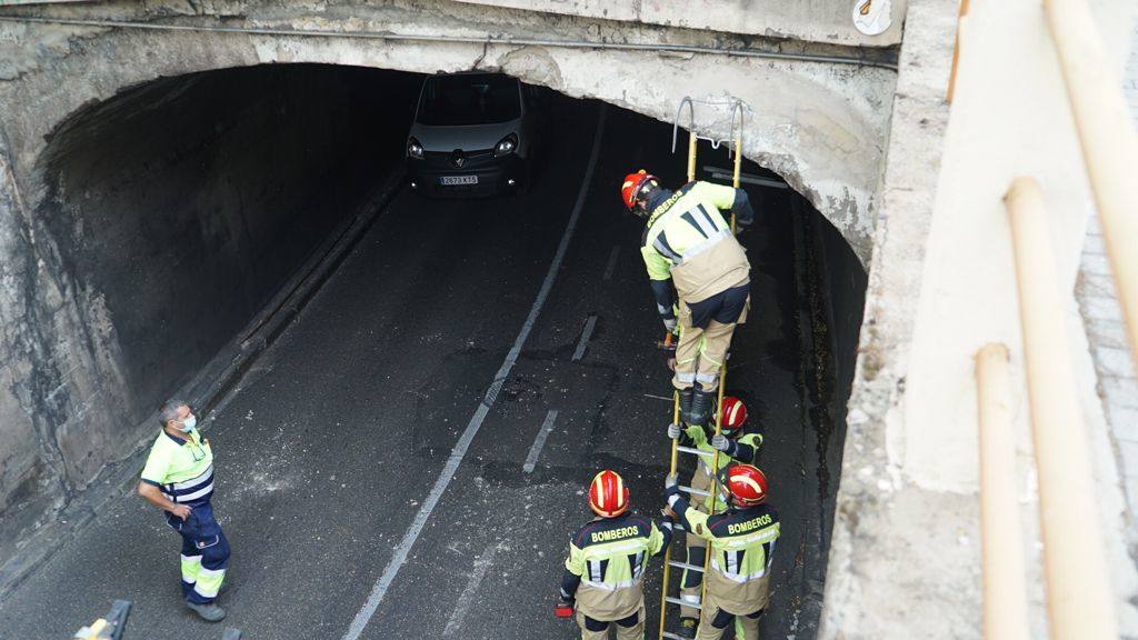 El túnel de Labradores, tras el suceso. 