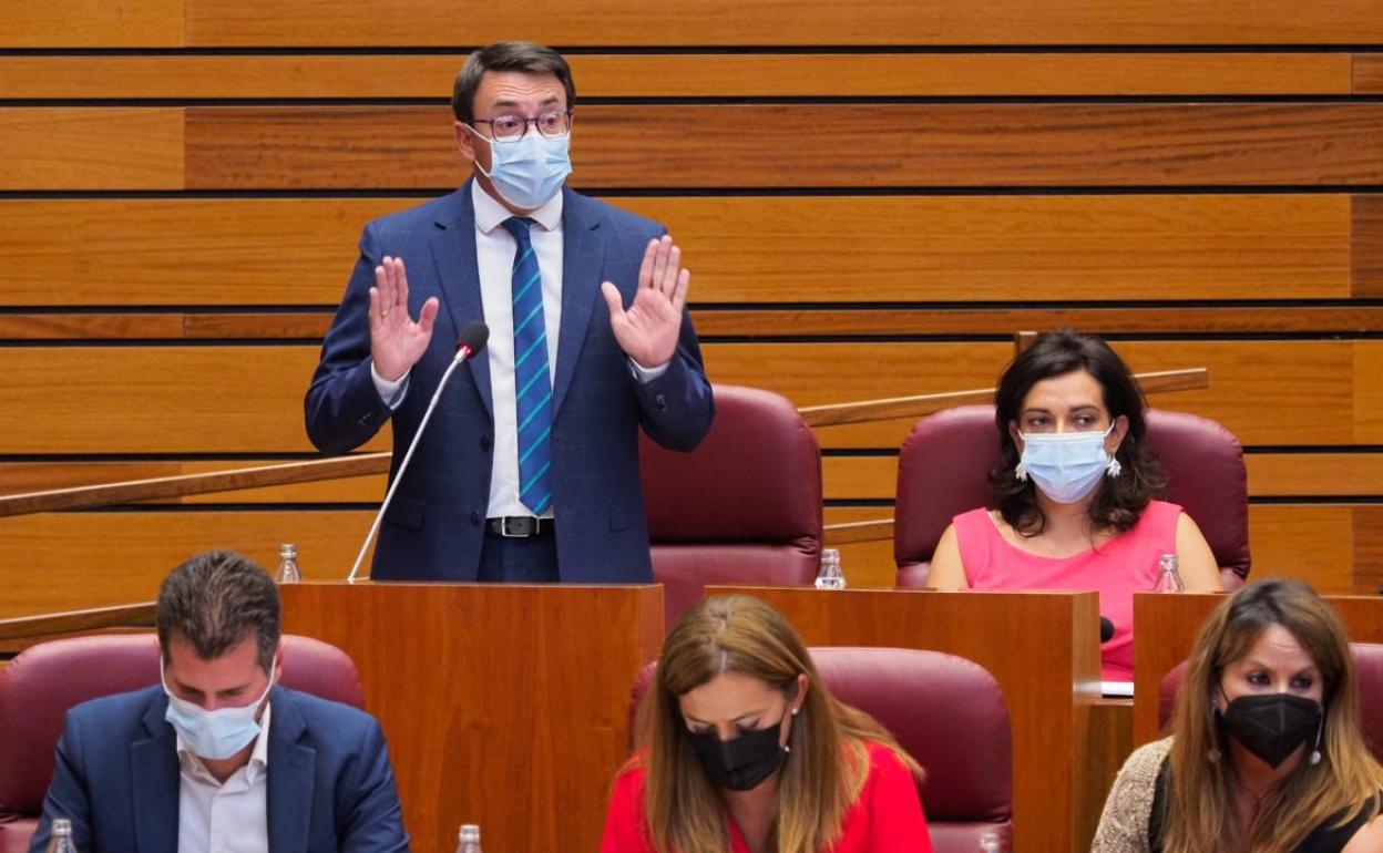 Fernando Pablos durante una intervención en el Pleno de las Cortes. 